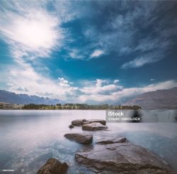 Beautiful Lake Wakatipu in Queenstown, New Zealand